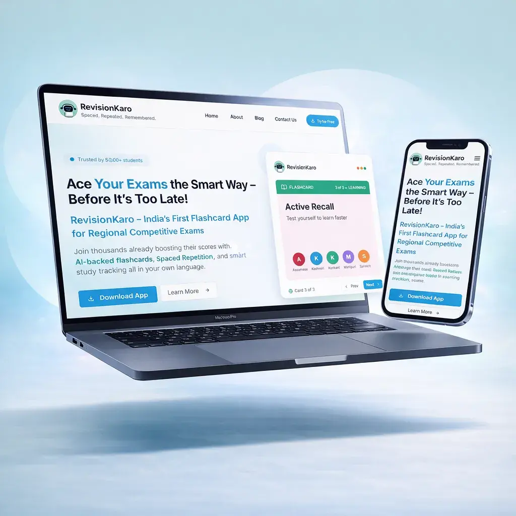 Revision Karo: The Digital Launchpad for India's First AI Flashcard App